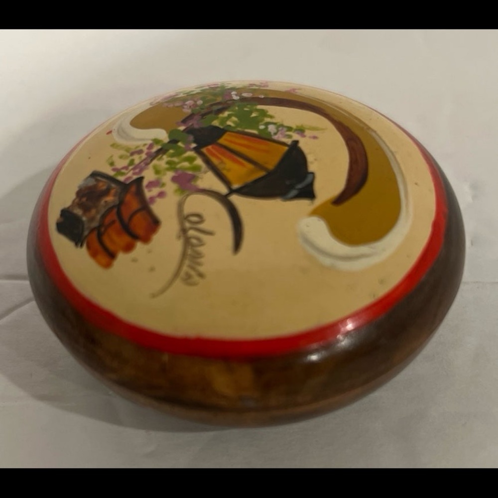 Hand Painted Wooden Trinket Box